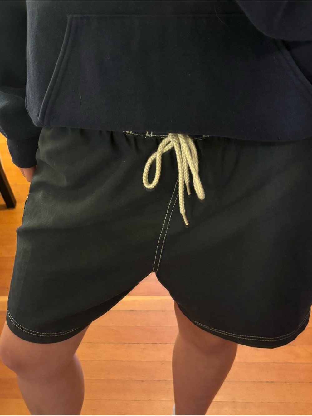 Caribbean Joe Navy and White Logo Swim Shorts